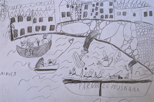 ZUŠ Terezie Brzkové - ateliér internáty | Parník s pejsky